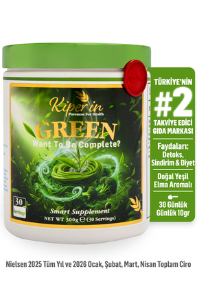 Kiperin Green | Detoks | Spirulina, Yeşil Çay, Brokoli Ekstresi, Prebiyotik (...