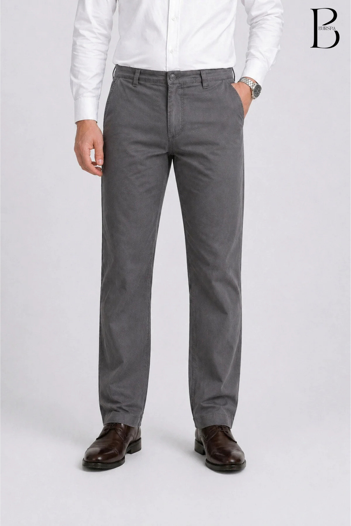 Casual Cut Classic Cotton Linen Smoked Dad Men's Pants