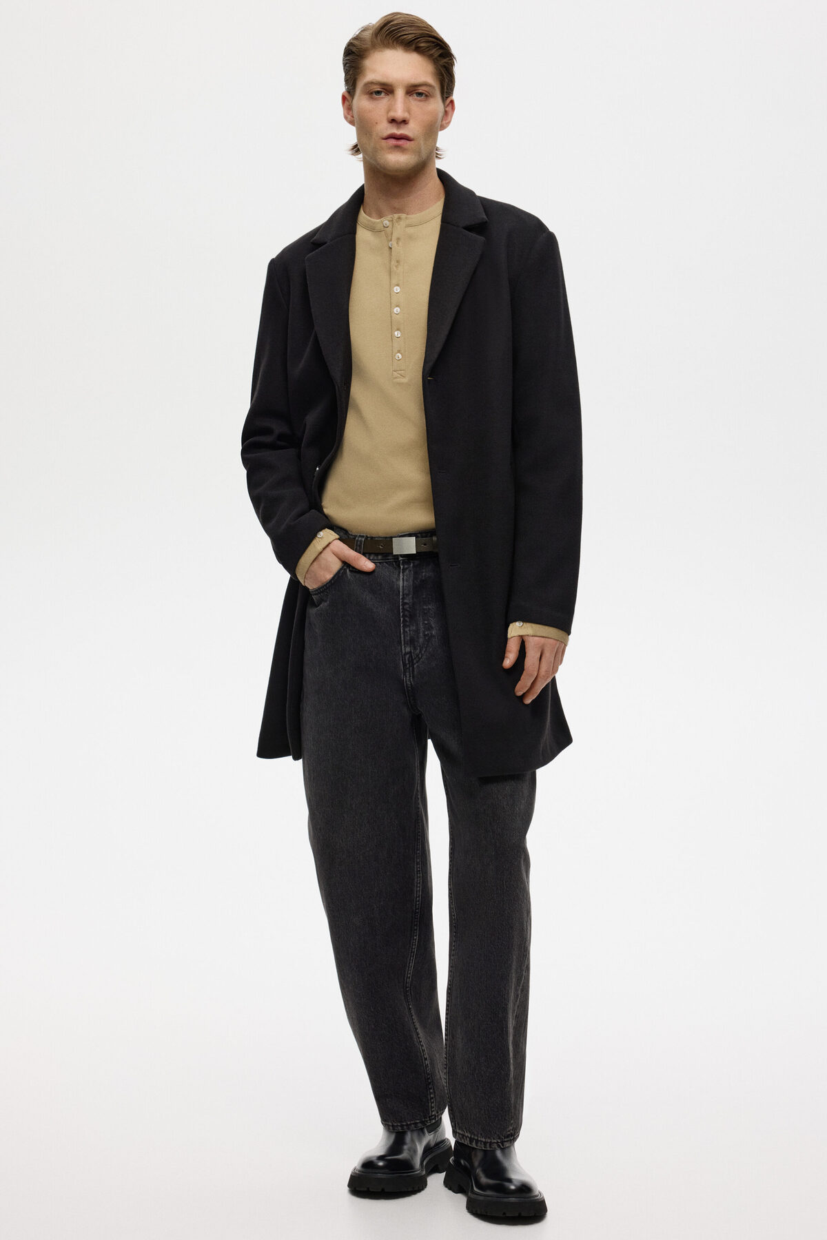 کت تک ردیفه جلو دکمه‌دار اچ اند ام پالتو H&M