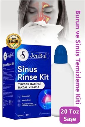 Jenbol Sinüs Rinse Burun Ve Sinüs Temizleme Kiti (Şişe + 20 Saşe)