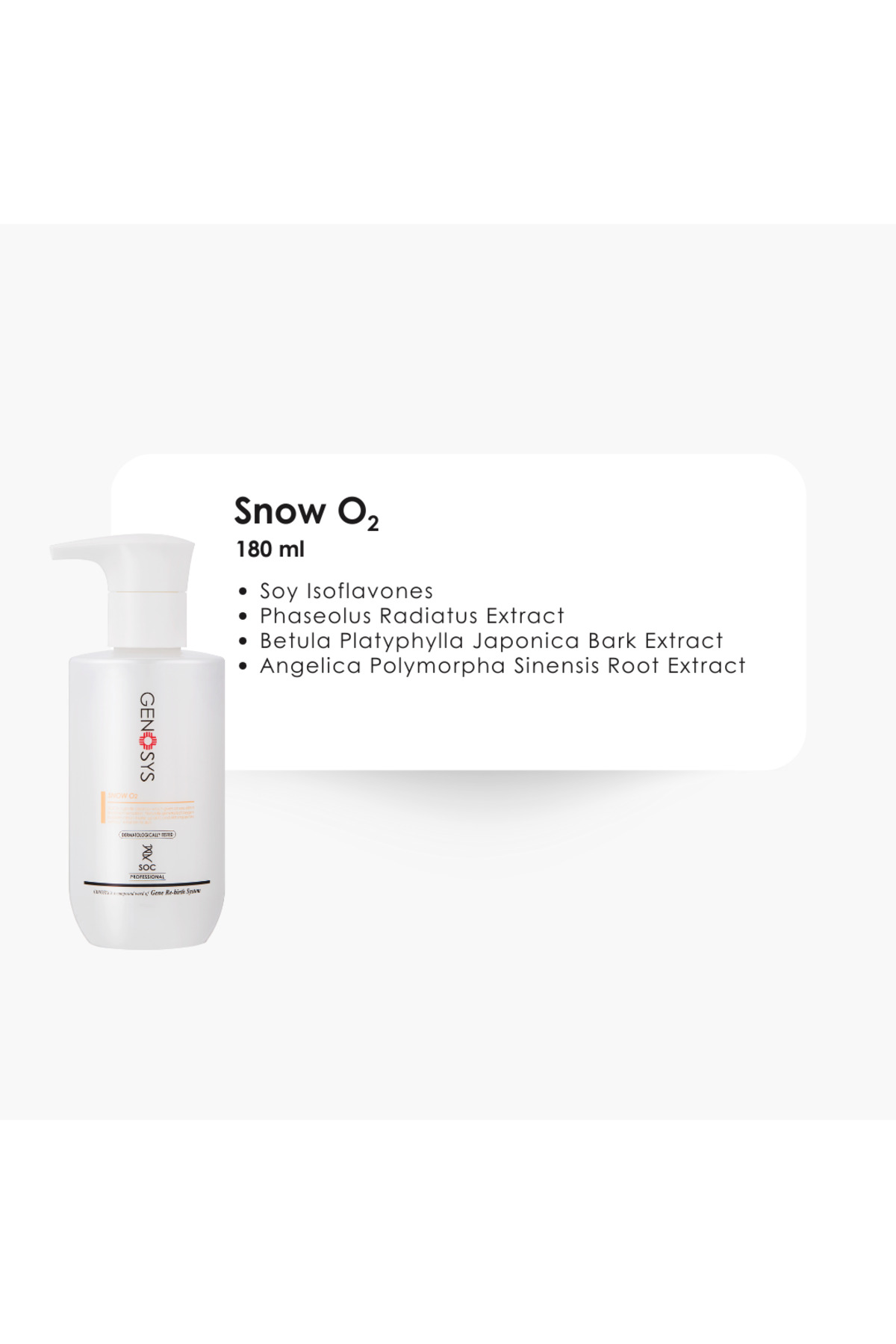 genosys Snow O2 Cleanser 180ml Yüz Yıkama Jeli — snow02