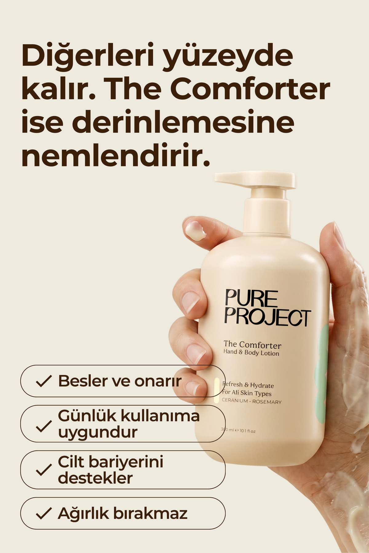 Itır & Biberiye El & Vücut Losyonu 300 ml | Kuruluk Karşıtı & Uzun Süreli Nemlendirme — 8682835806204 — تصویر 2 از 6