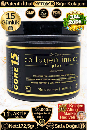 Dr.Sammy's Toz Kolajen Peptit 10.000 Mg Tip 1-3 Hidrolize Sığır Kolajeni | Co...