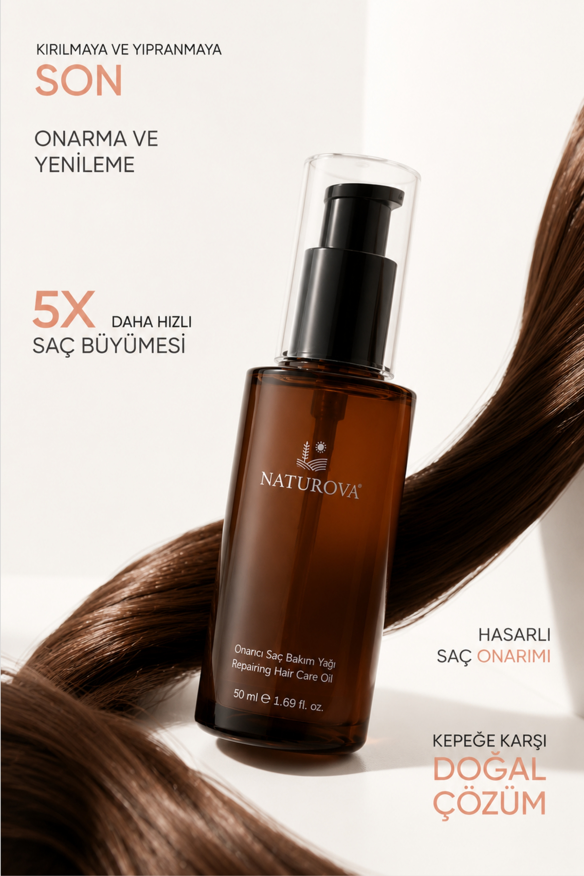 Onarıcı Saç Bakım Yağı 50 ml - 11 Değerli Yağ Karışımı - Yoğun Bakım — Değerliyağ — تصویر 4 از 6