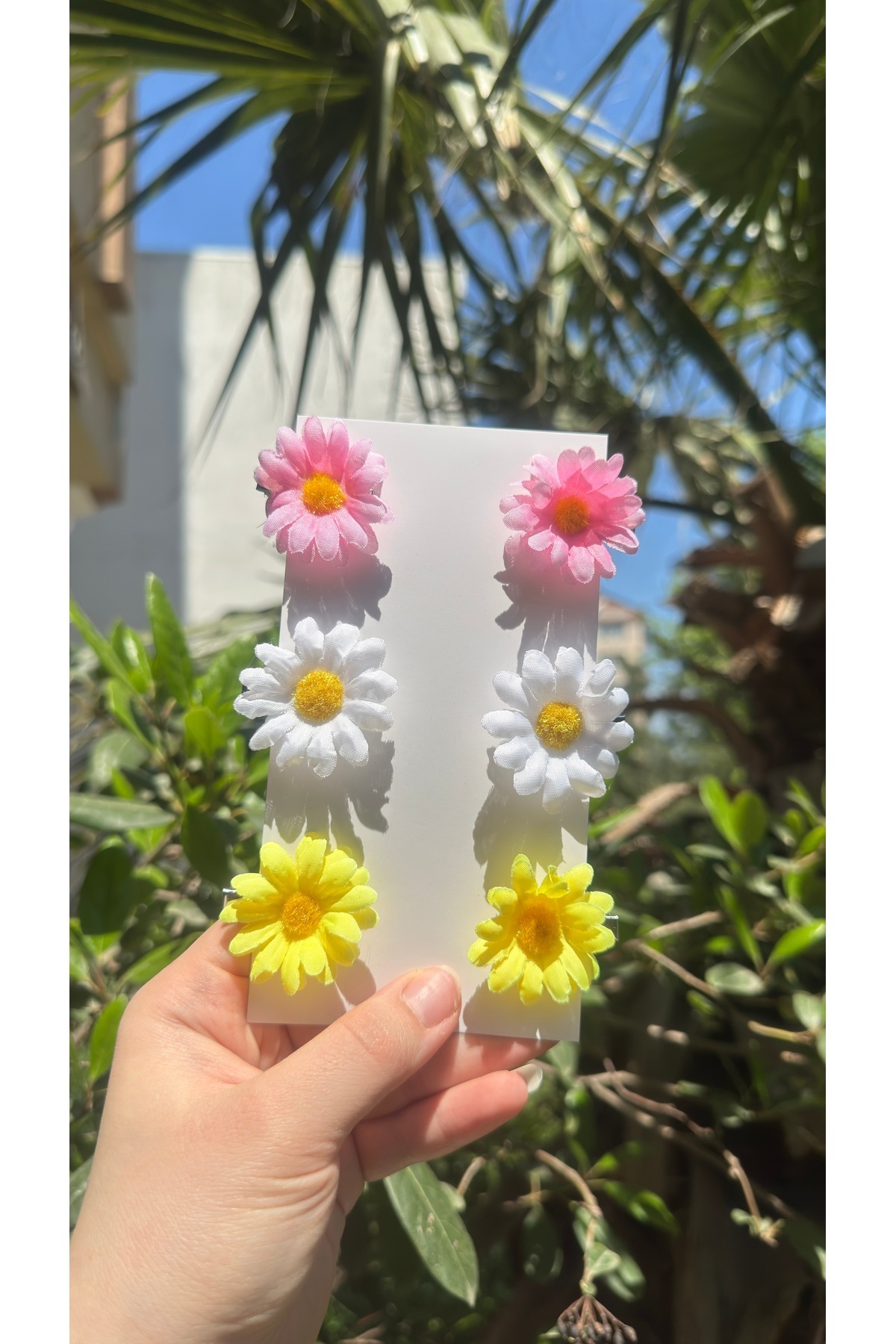 Colorful Daisy 6-piece clip buckle set (3 cm metal collet buckle)