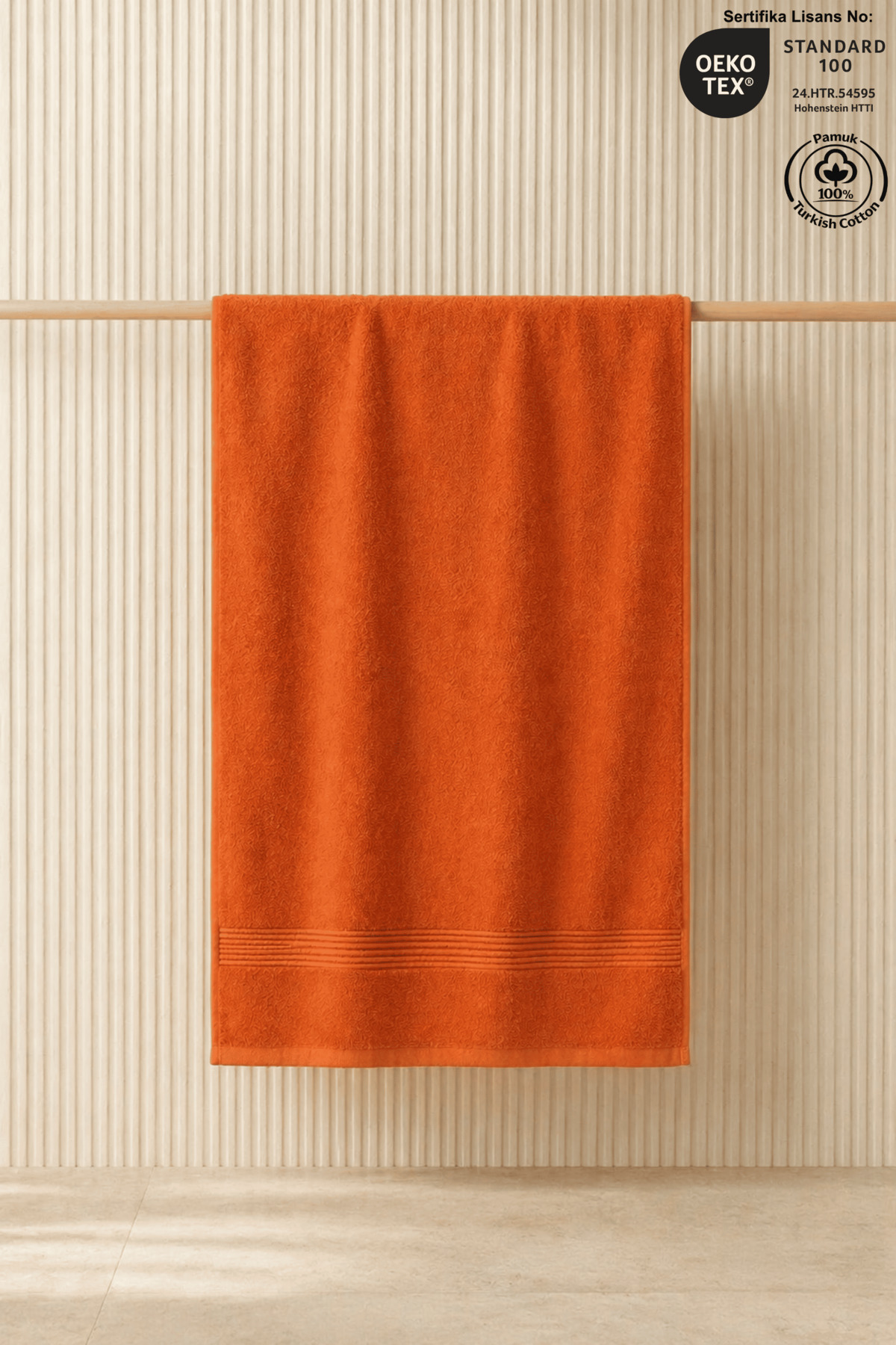 Orange Beach Towel 100% Cotton Certified Sea & Pool Towel 70x140cm