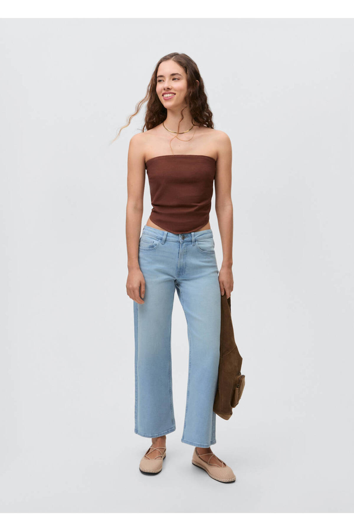 Mango Teen Culotte jean pantolon görsel 2