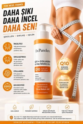 Dr.Purelux Q10 Coenzyme + Collagen İçeren , Sıkılaştırıcı, İnceltmeye Yardımc...