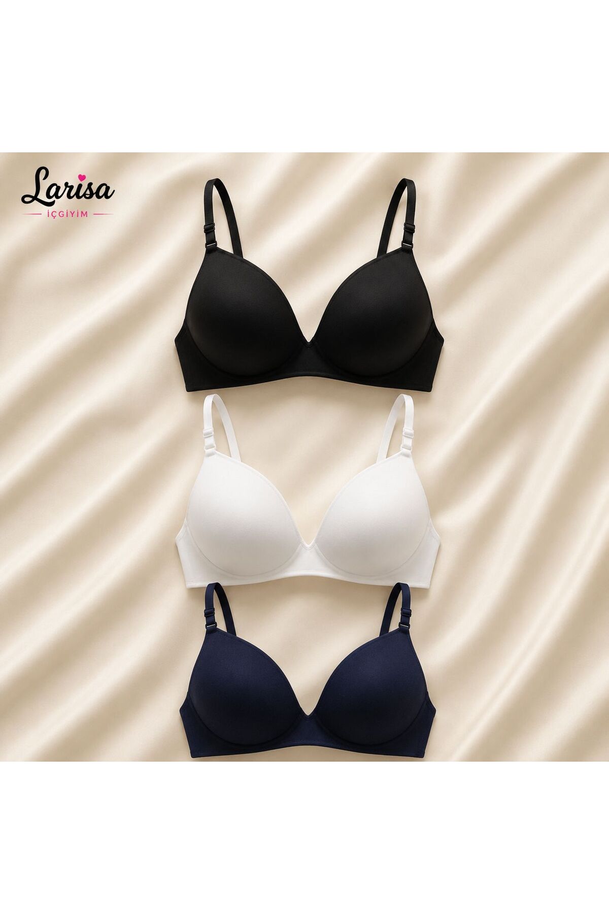 Women's (PADDED) 3-Piece Bra Set without Ballerina