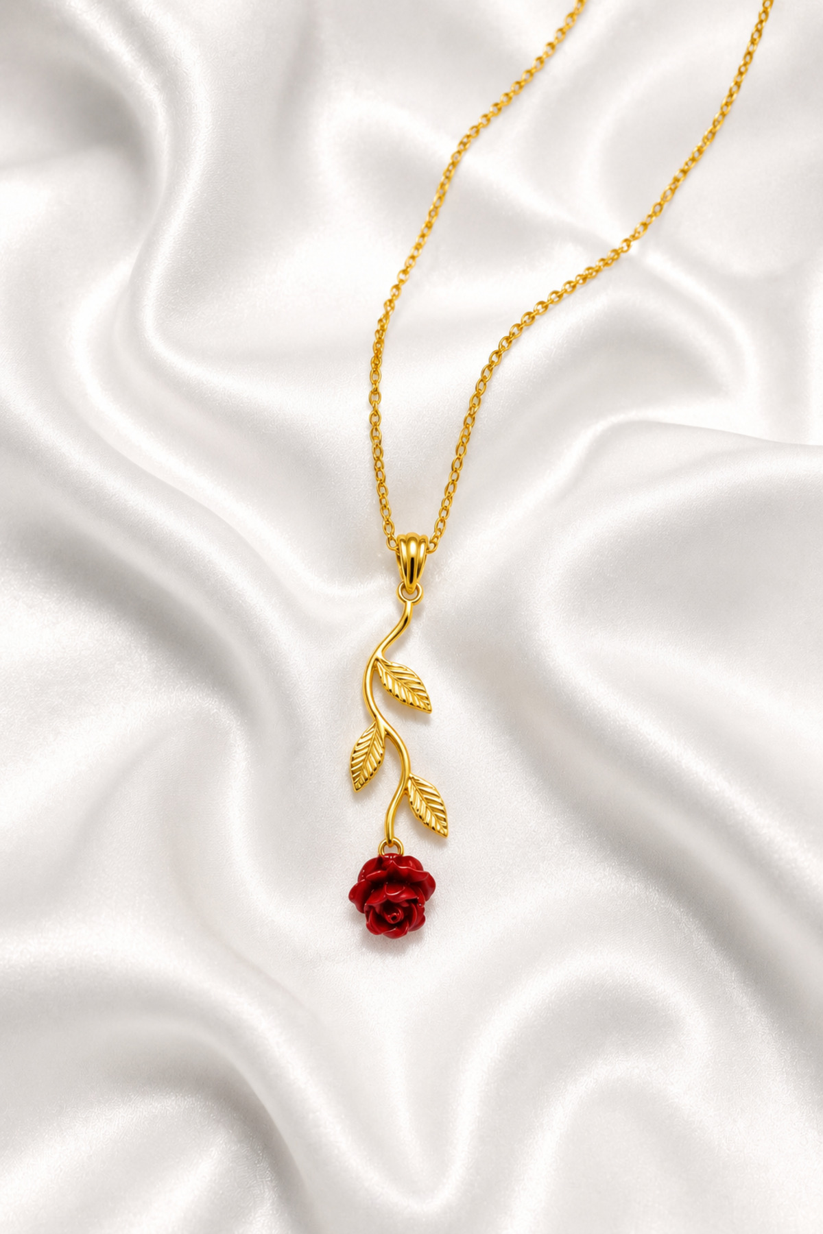 ÇEKİRDEK JEWELRY Işıklı Hediye Kutulu 925 Ayar Gümüş Gül Figürlü Kolye Anlamlı Hediye Kadın Kolyesi görsel 6