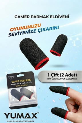 yumax Pubg Ve Diğer Mobil Oyunlar Için Kaymaz Parmak Eldiveni Hassasiyet Ve H...