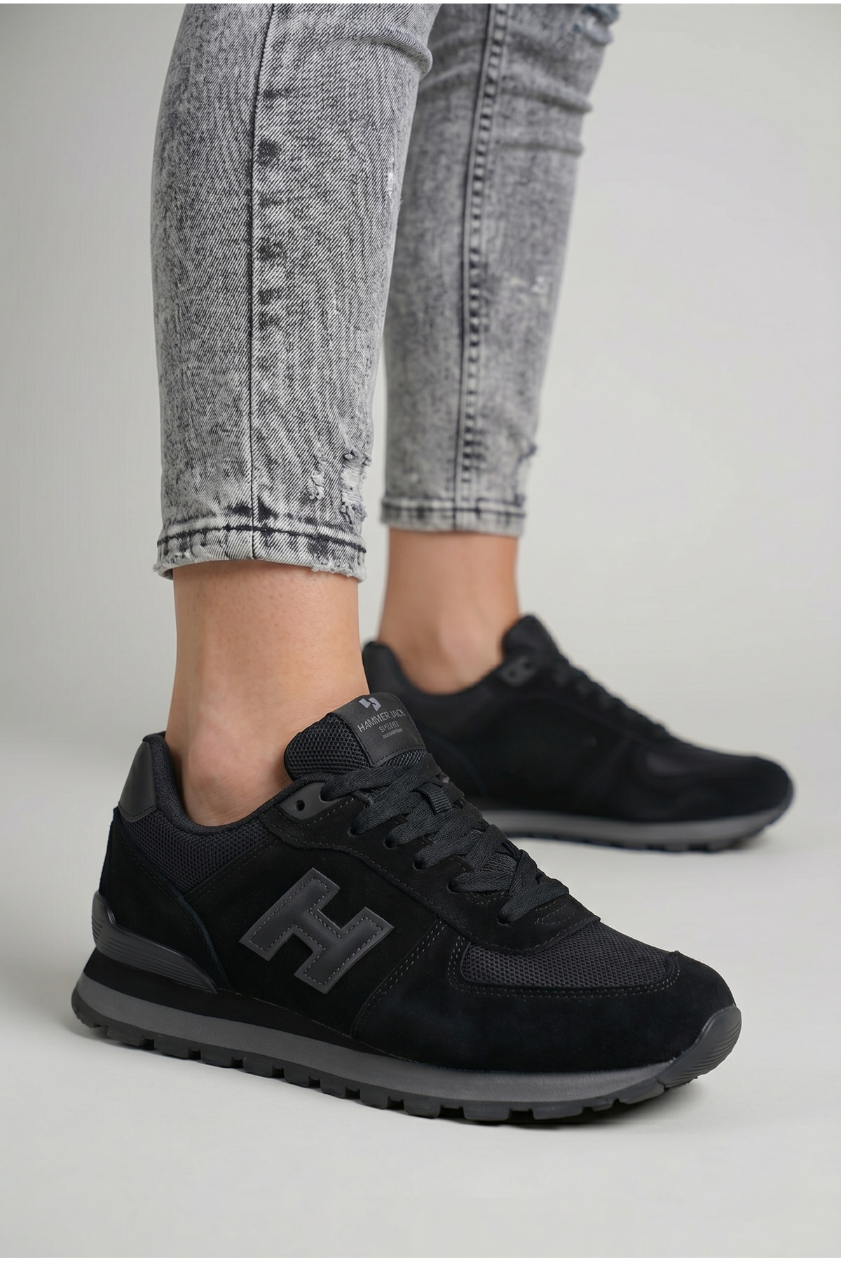 Peru Genuine Leather Black-smoked Men Women Unisex Casual Casual Sports Shoes