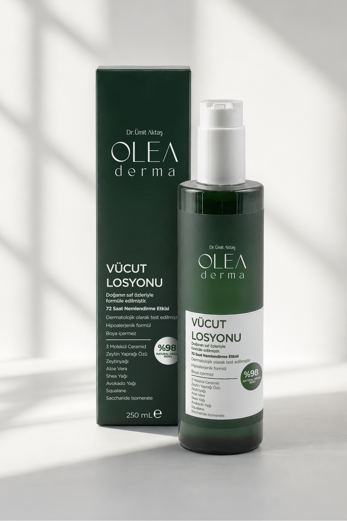 OleaDerma %98 Doğal Vücut Losyonu - 250 mL — 600.01.0133