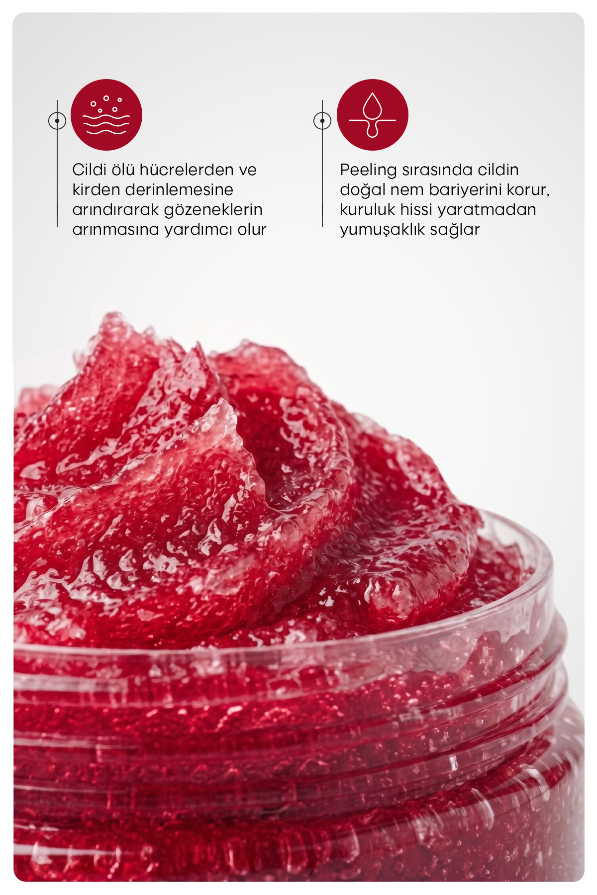 Çilekli Vücut Peelingi Şeker ve Deniz Tuzlu Arındırıcı ve Canlandırıcı Body Scrub 300 gr — 8684790344296 — تصویر 6 از 6