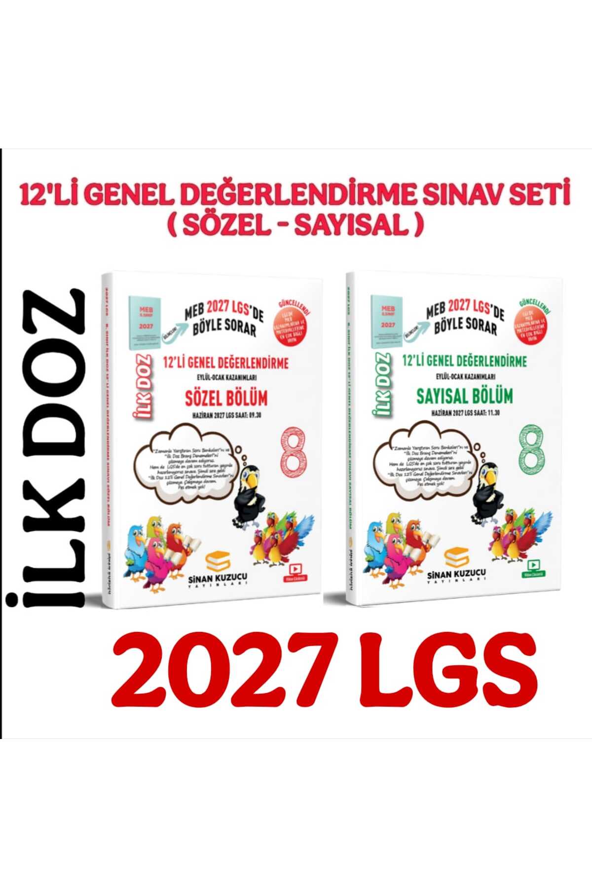 SİNAN KUZUCU YAYINLARI Sinan kuzu 2026 LGS İlk Doz 12 Li Genel