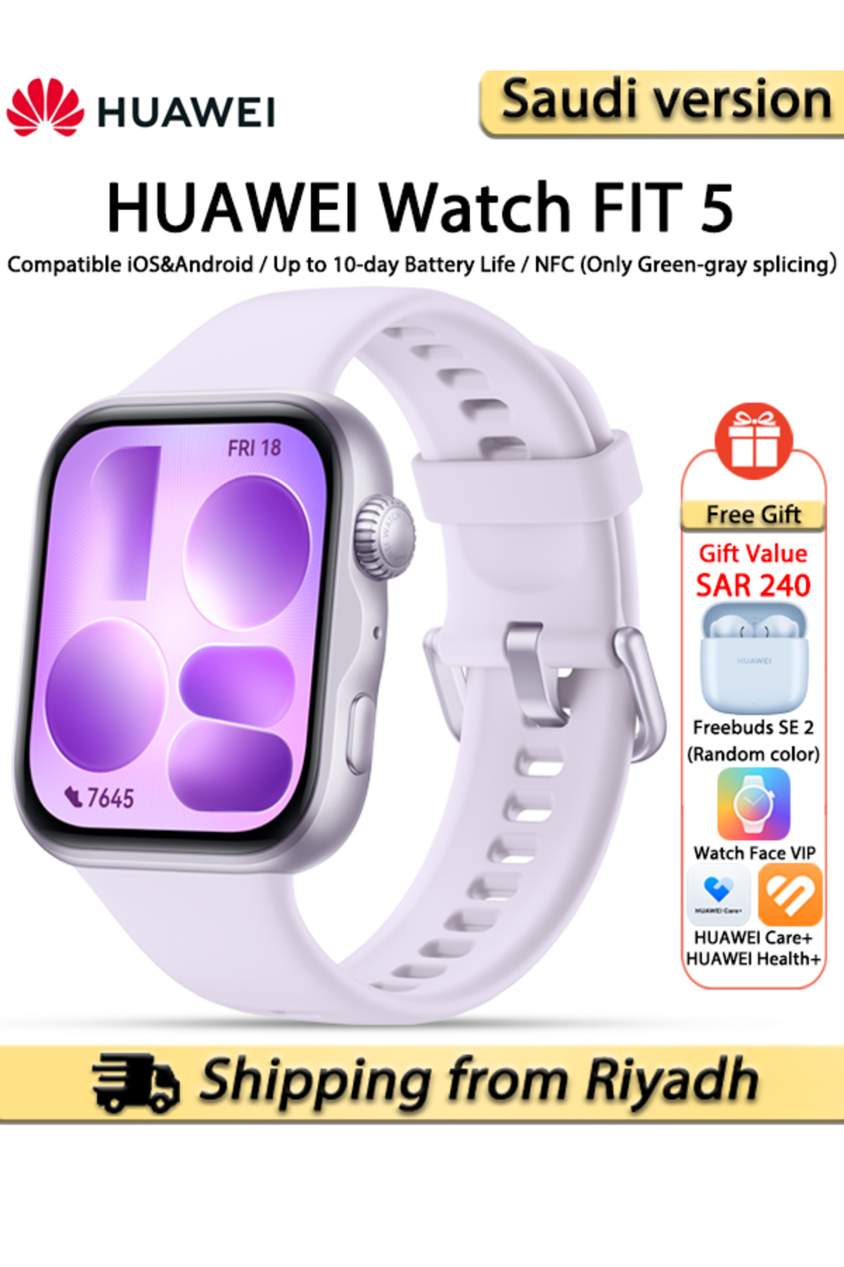 ساعة ذكية WATCH FIT 5 مع مراقبة الصحة