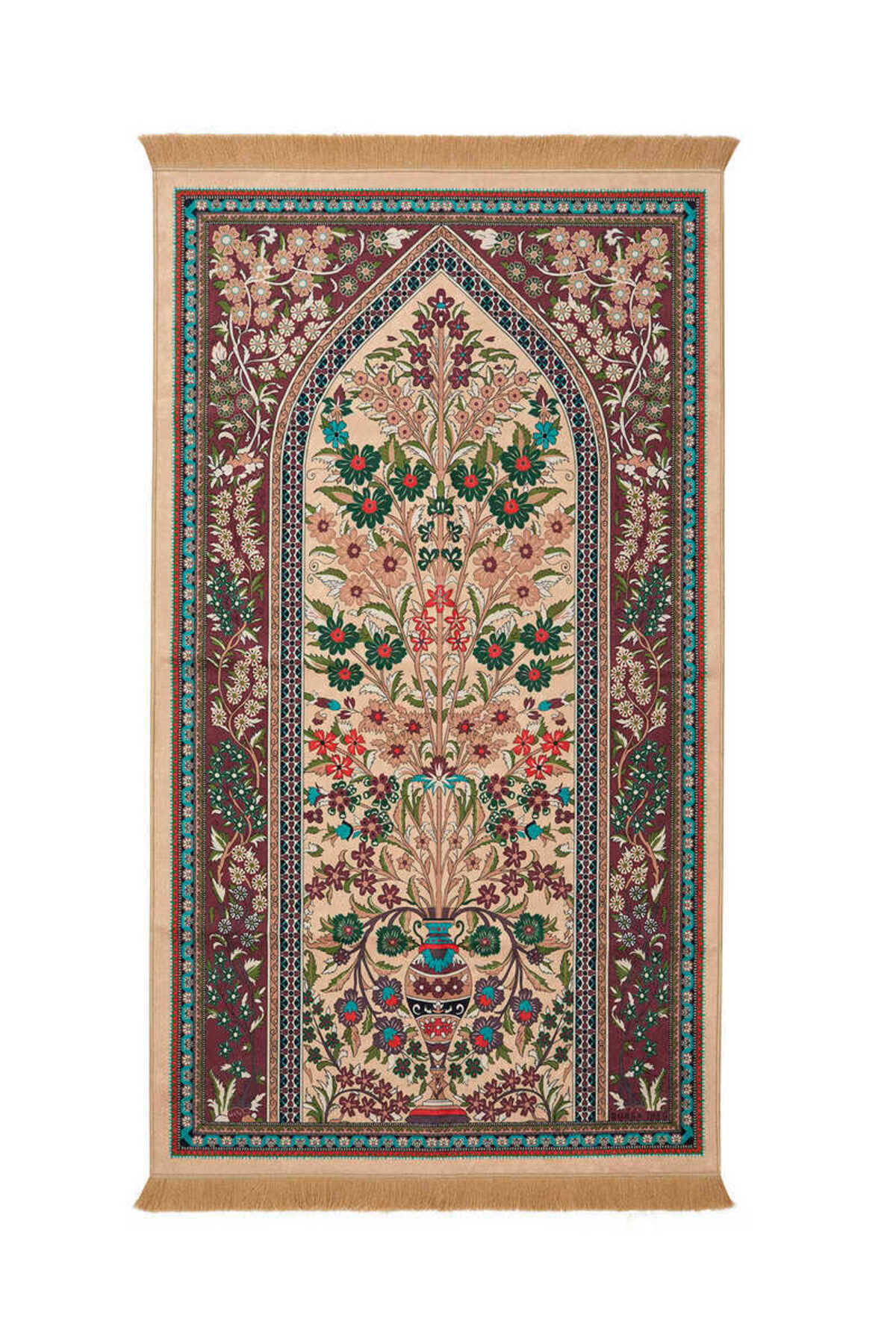 Camel Velvet Carpet Prayer Sheet