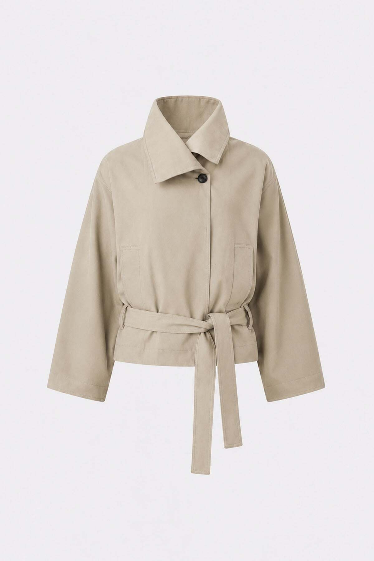 Suud Collection Taş Millie Yarasa Kol Trençkot görsel 4