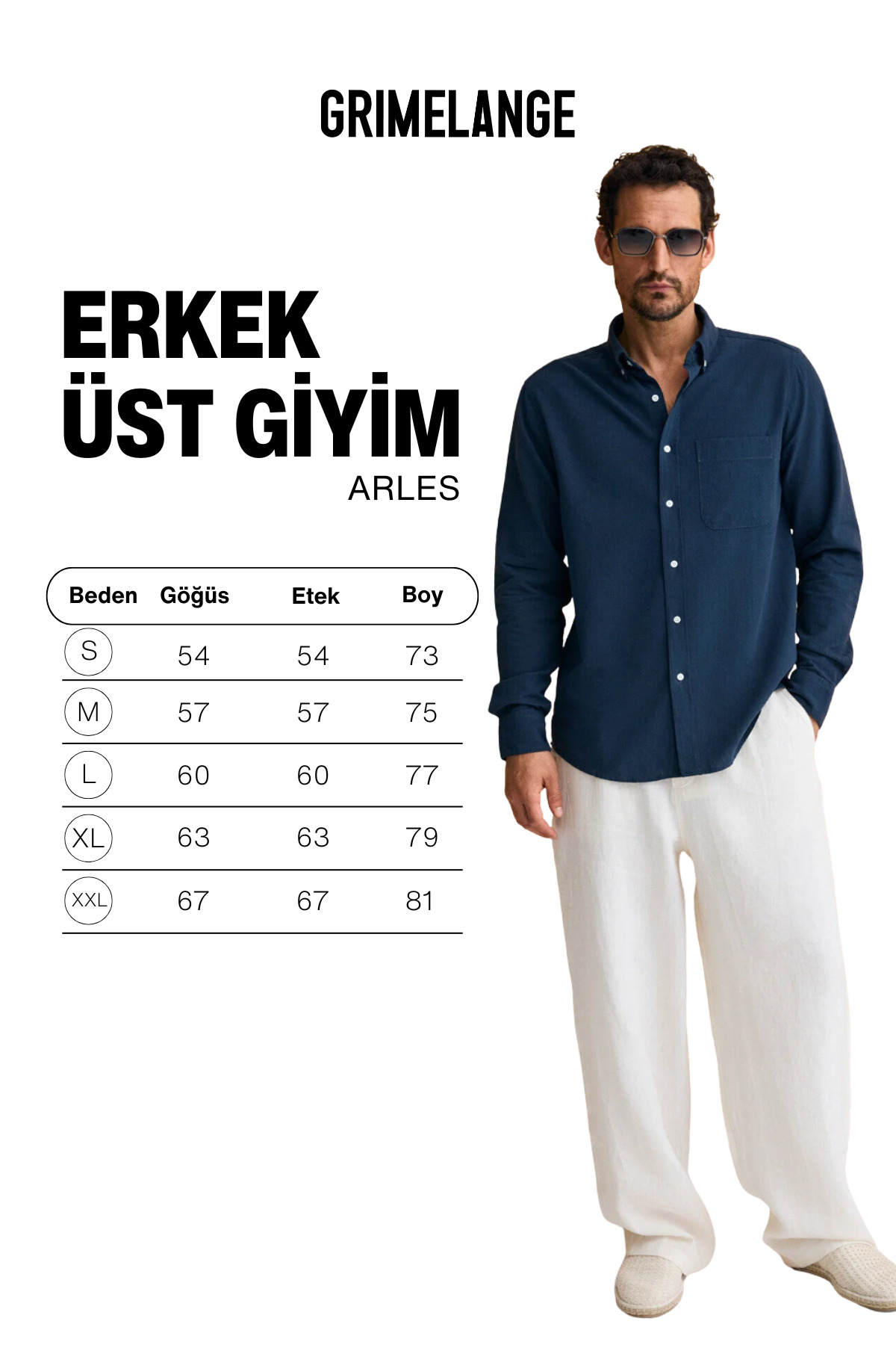 GRIMELANGE ARLES Erkek Keten Karışımlı Uzun Kollu Tek Cepli Regular Fit Koyu Lacivert Gömlek görsel 7