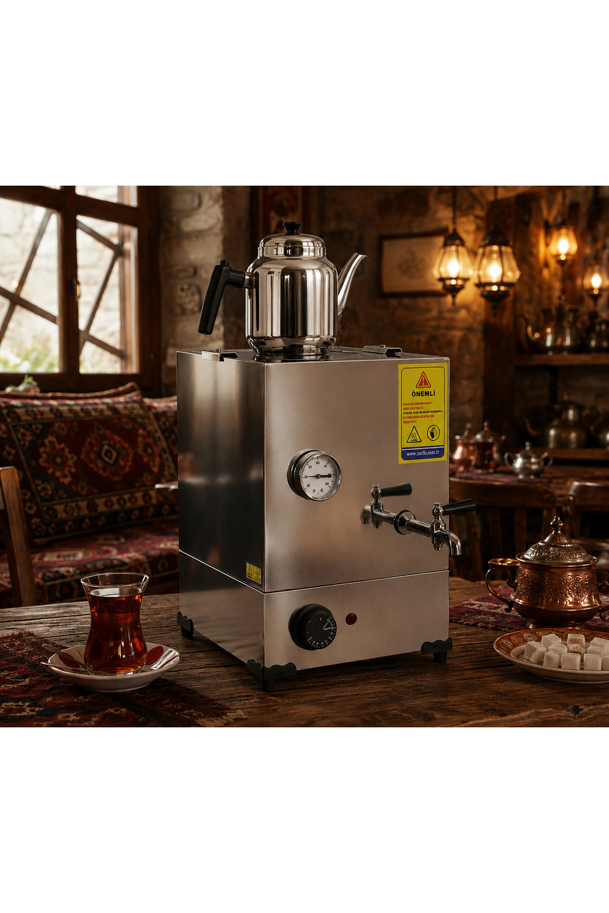 Zarifiş Zarif İş Çay Kazanı 10Lt +1 Demlikli