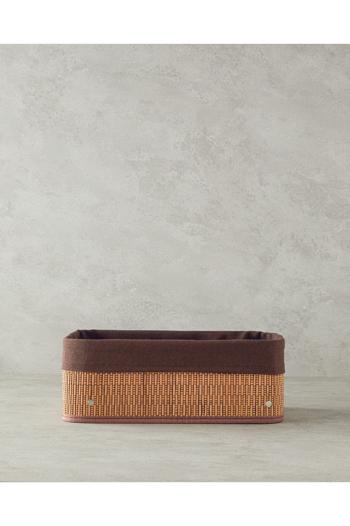 Gina Bambu Sepet 36x26x14 Cm Koyu Kahve