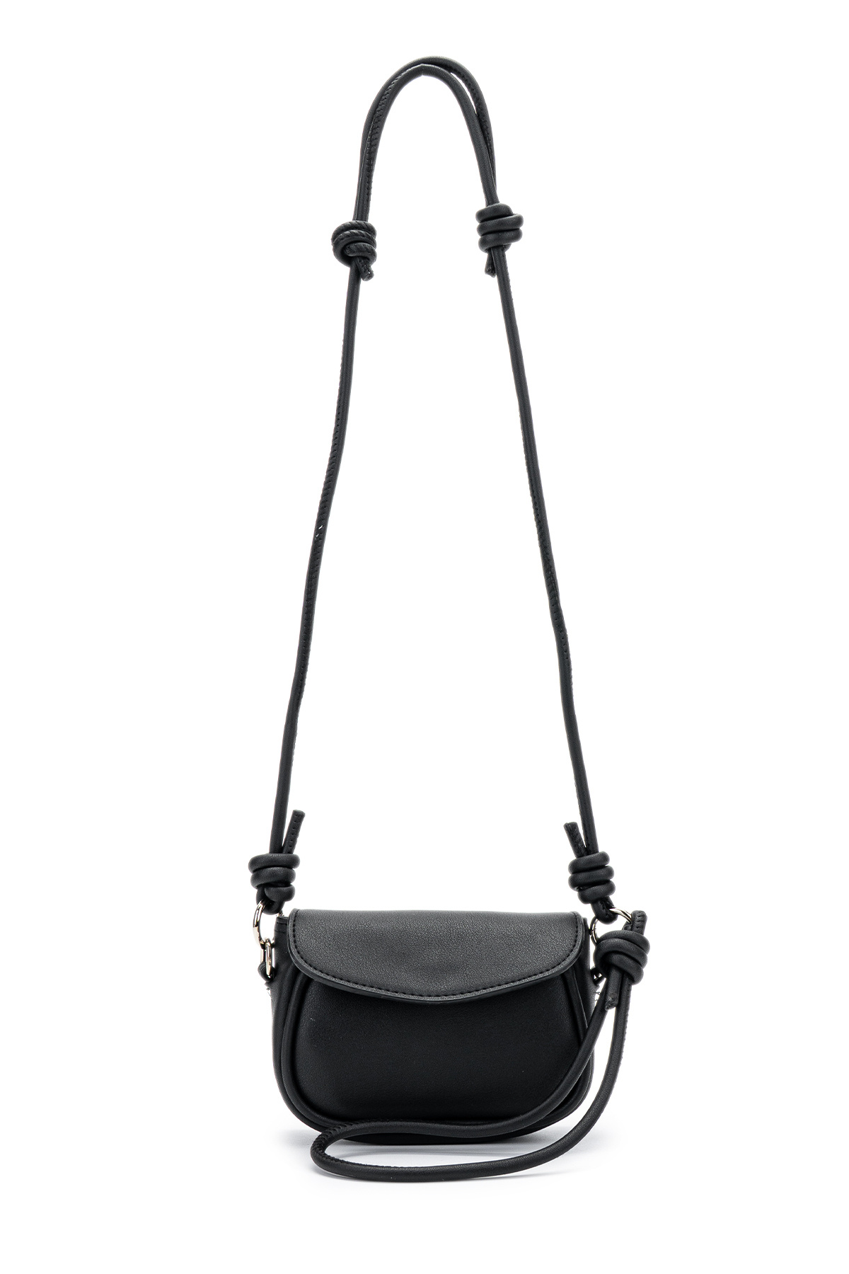 Women Crossbody Bag With Adjustable Knot Detail Strap Juno Black