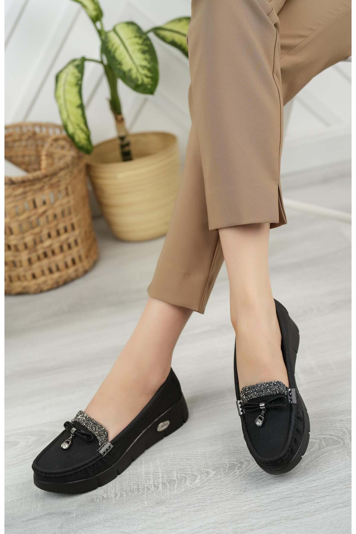 Nesil Shoes Nstar 400 Siyah Kot Anatomik Günlük Kadın Ayakkabı görsel 4