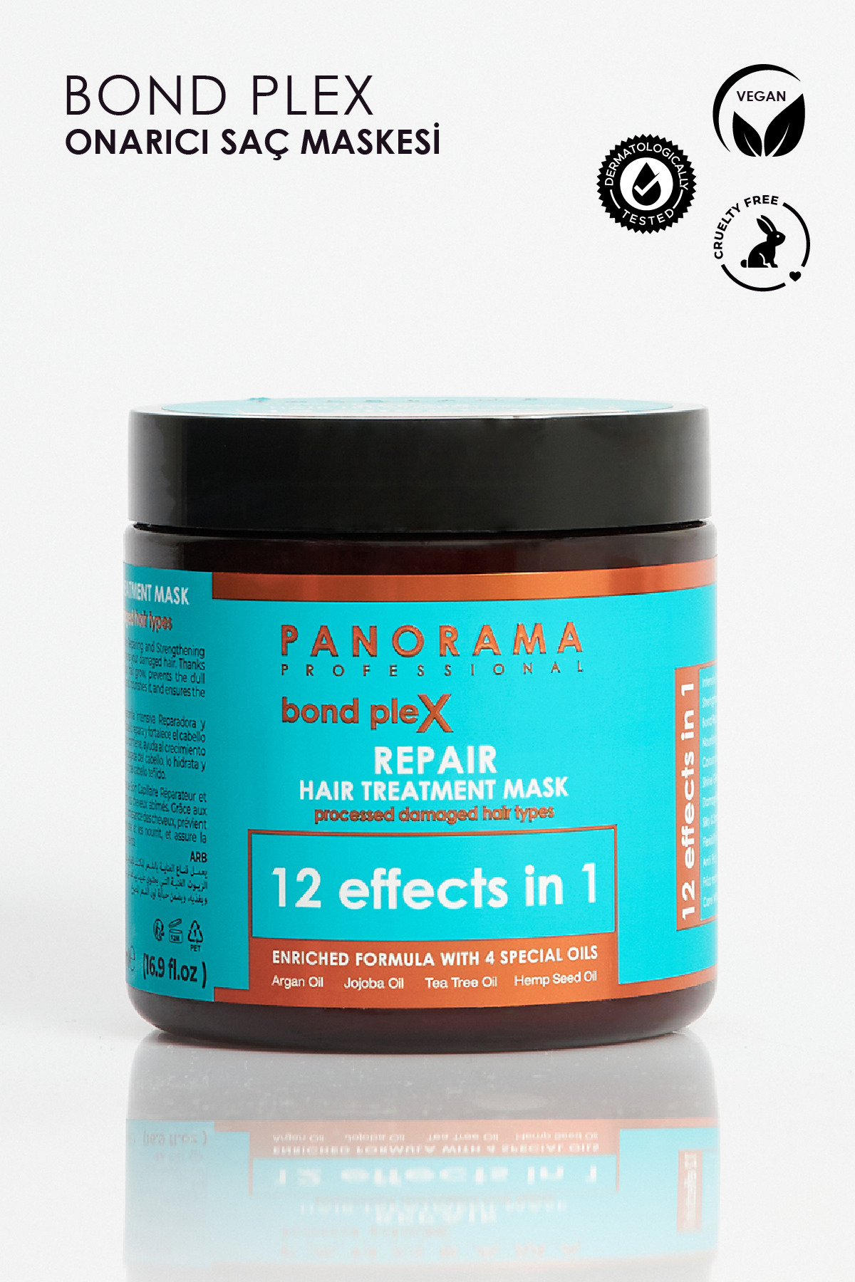 5'li Bond Plex Yoğun Onarıcı Saç Bakım Seti | Yıpranmış ve Hasarlı Saçlar İçin | Argan - Jojoba - Tea Tree - Seed 4 Yağ İçeren Formül — BP001 — تصویر 8 از 9
