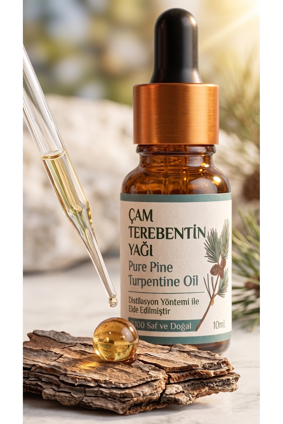 روغن سقز کاج 10 میلی لیتر / 100% خالص و طبیعی / روغن سقز کاج — A1-Çam-Terabentin-yag-10 — تصویر 6 از 7
