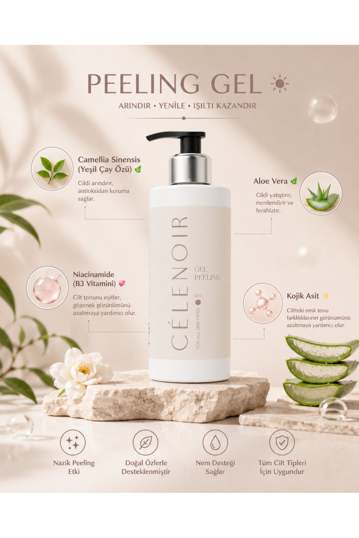 Arındırıcı ve Aydınlatıcı Yüz Peelingi Gel 200 ml — LUMINOUS001 — تصویر 3 از 8