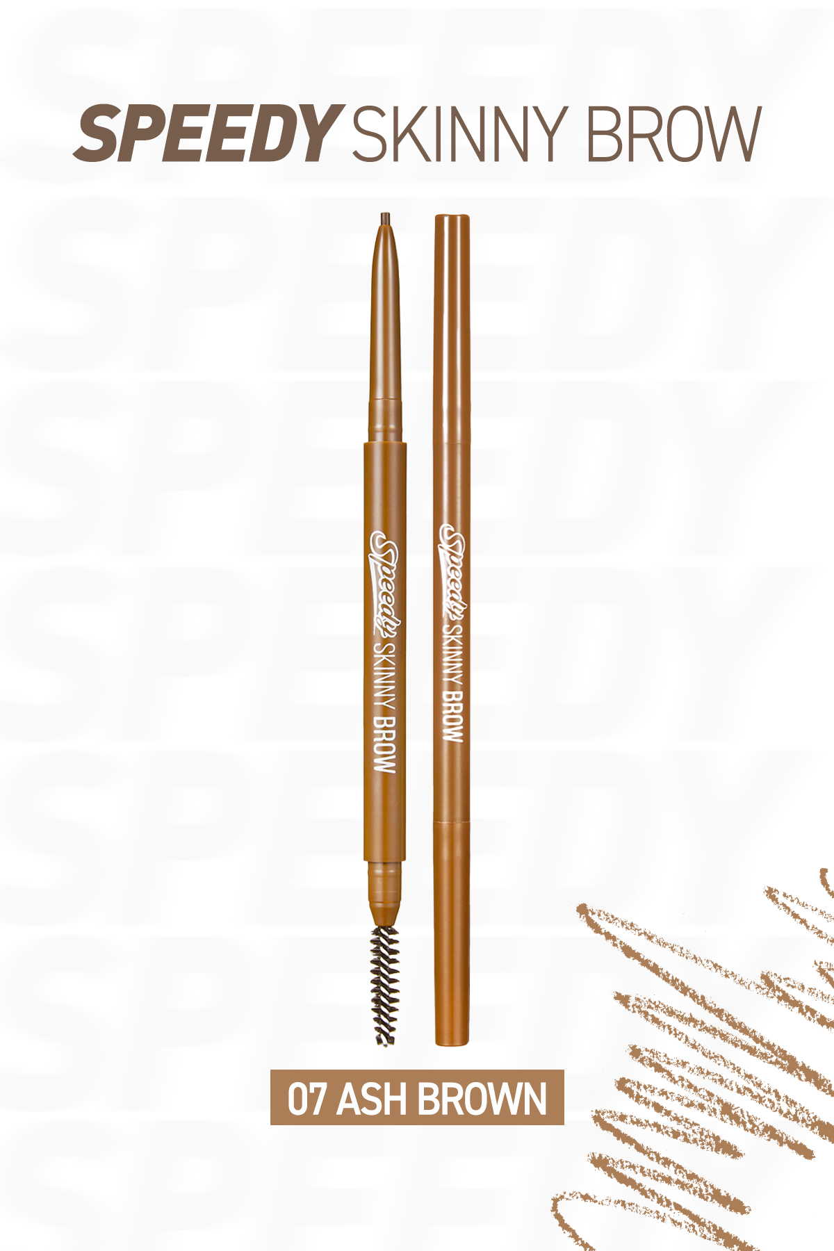 PERIPERA Ultra İnce Uçlu, Doğal Görünüm Veren Kaş Kalemi PERIPERA Speedy Skinny Brow (7 Ash Brown) — قهوهای 6342