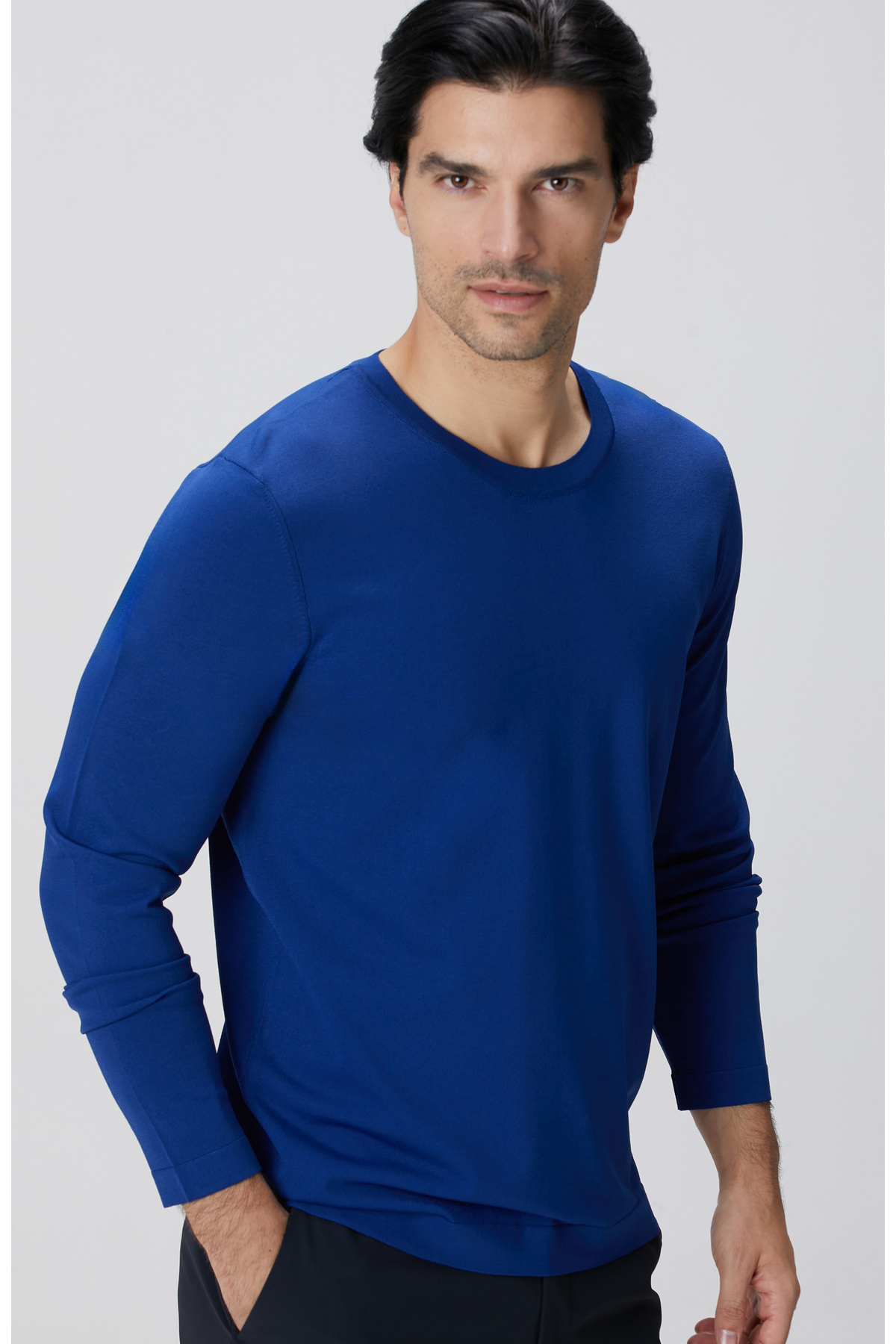 N-Tech Saks Basic Triko Kazak — آبی 1095579 — تصویر 2 از 6