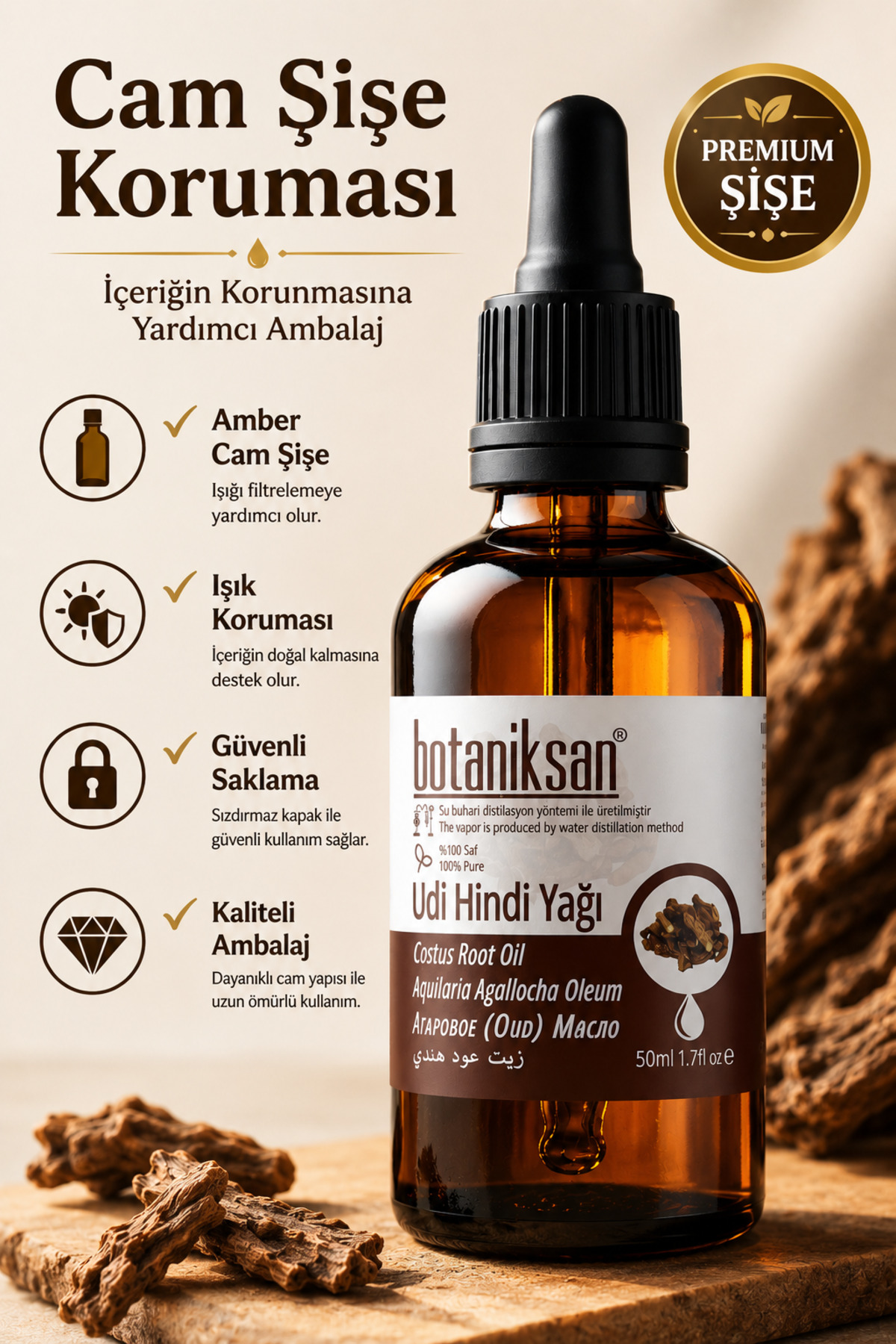Udi Hindi Yağı 50ml (kusti Bahri) Distilasyon, Saf, Doğal, Katkısız — UDİ HİNDİ YAĞI 50 ML — تصویر 5 از 8