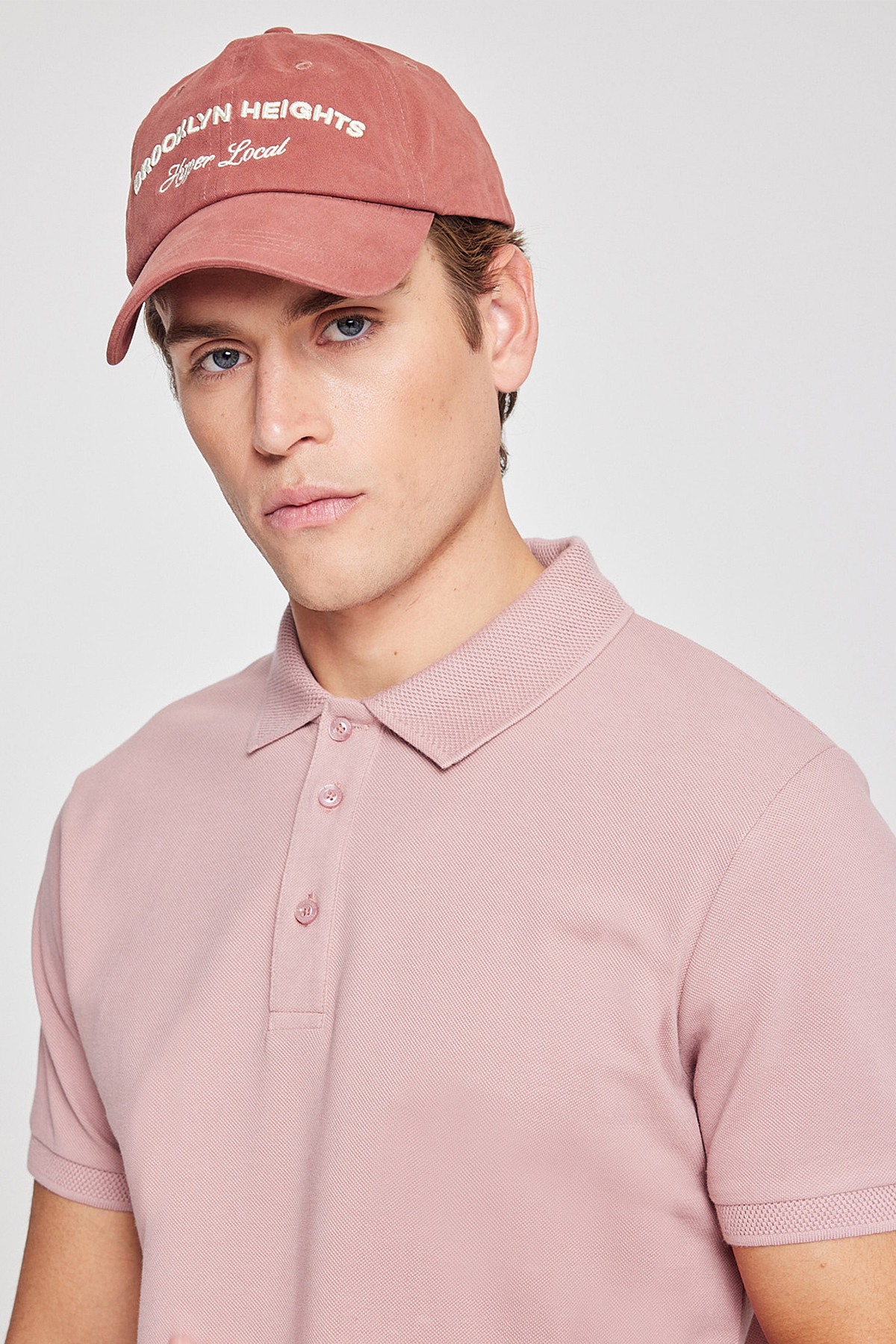 ALTINYILDIZ CLASSICS Erkek Gül Kurusu %100 Pamuk Kıvrılmaz Pike Polo Yaka Slim Fit Dar Kesim Tişört görsel 8