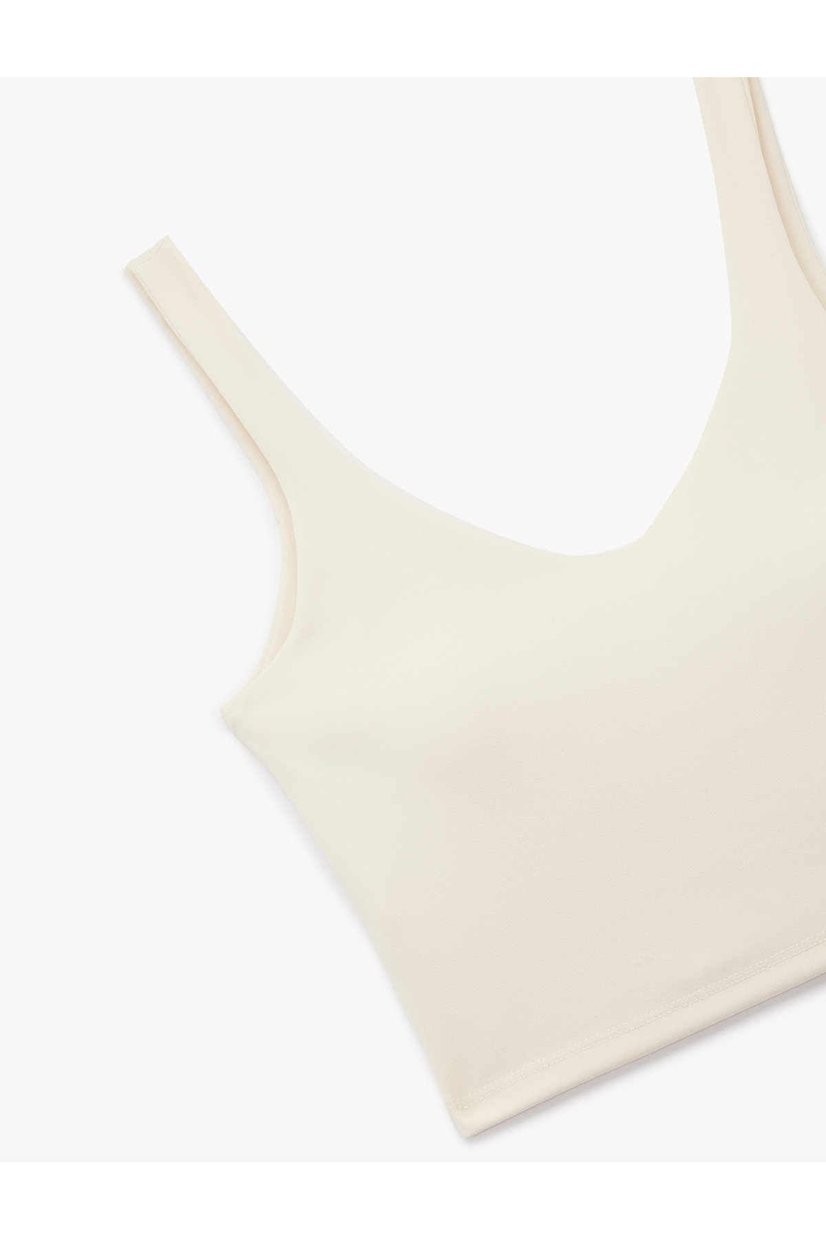 Koton Kolsuz V Yaka Kaplı Slim Fit Sporcu Sütyeni görsel 5