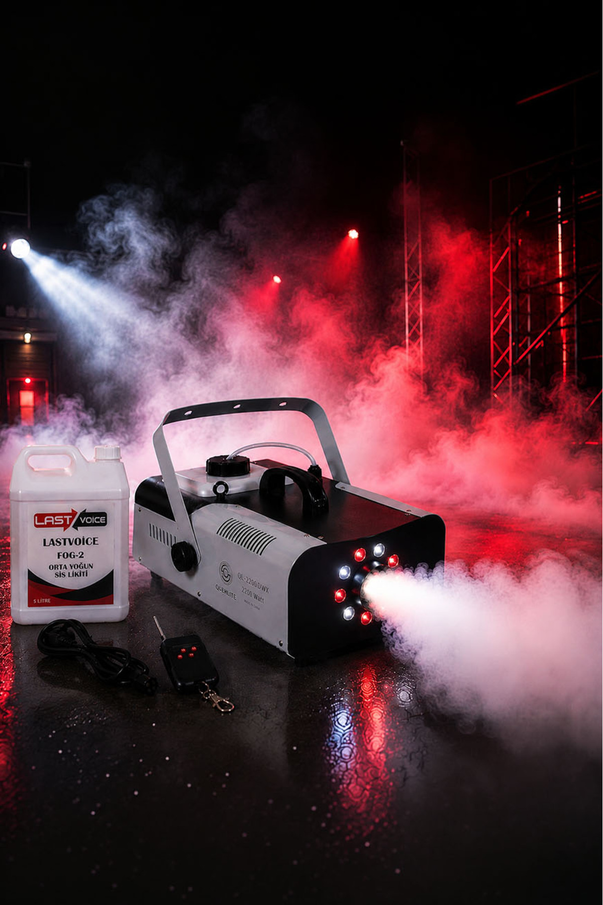【Sally】DVD&ペンライト Quenlite Ql-2200lk Dmx Rgb Sis Makinası 2200 Watt dmx Kontrollü