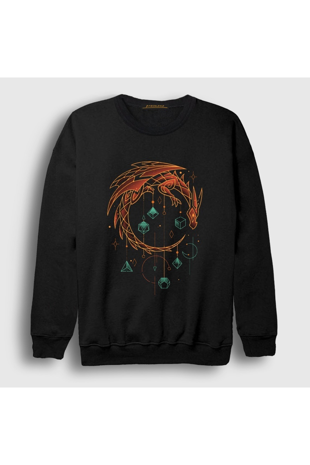Presmono Unisex Black Cool Dungeons and Dragons Sweatshirt 619720Tt
