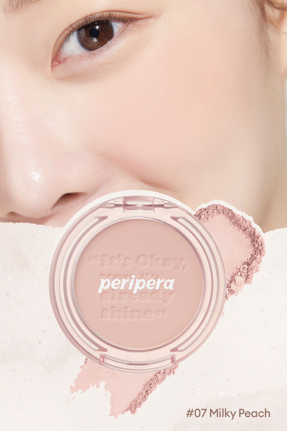 رژگونه پودری متعادل کننده چربی پوست پریپرا مدل Sunshine Cheek (07 Milky Peach) با رنگ‌های پاستلی — سفید 6326 — تصویر 3 از 9