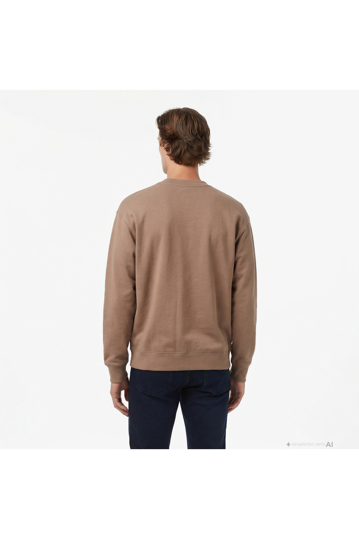 ژاکت کش باف پشمی قهوه ای مردانه کلاسیک — قهوه‌ای 10028003 — تصویر 2 از 5