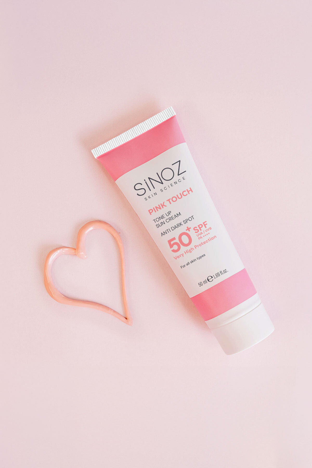 کرم ضد آفتاب روشن کننده صورت پینک تاچ با SPF50+ و PA++++ مناسب برای انواع پوست، 50 میلی لیتر — ST9423 — تصویر 7 از 8
