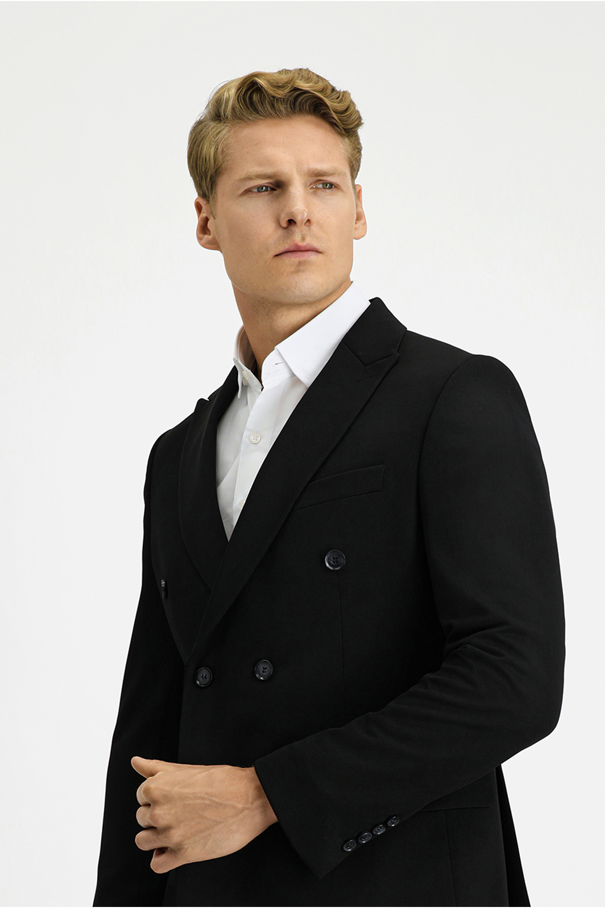 Kiğılı 7 Drop Slim Fit Dar Kesim Mevsimlik Kruvaze Takım Elbise görsel 4