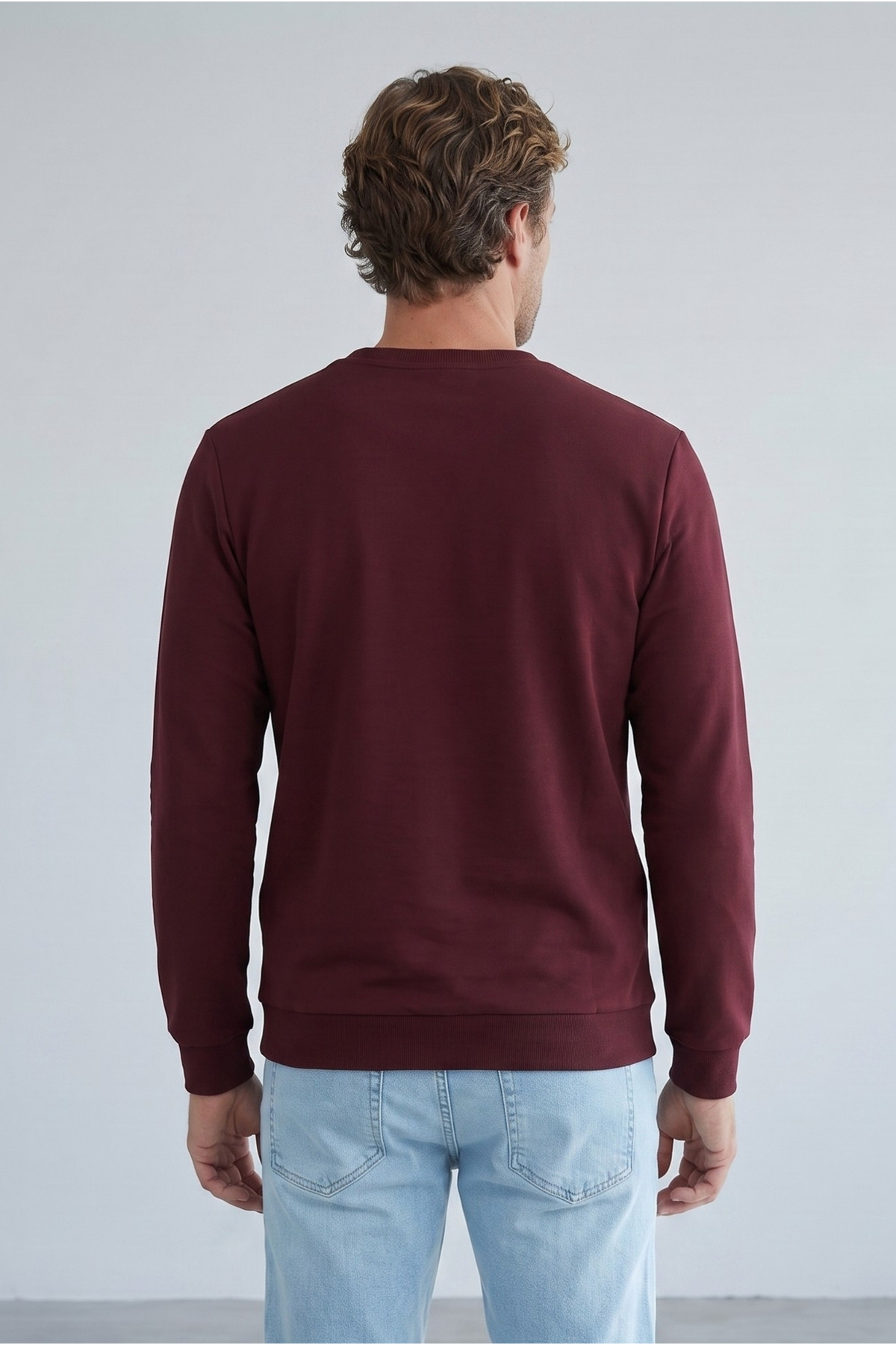 Kiğılı Bisiklet Yaka Regular Fit Nakışlı Pamuklu Sweatshirt görsel 5