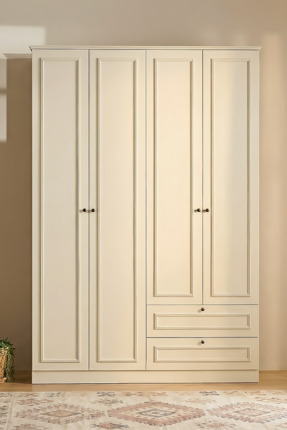 ARGİMO Maya 4 Kapaklı Dolap 54x140x210 cm Beyaz