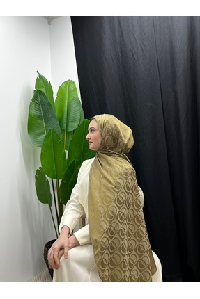 Sade Scarfs Halka desen Pamuk Jakar Şal