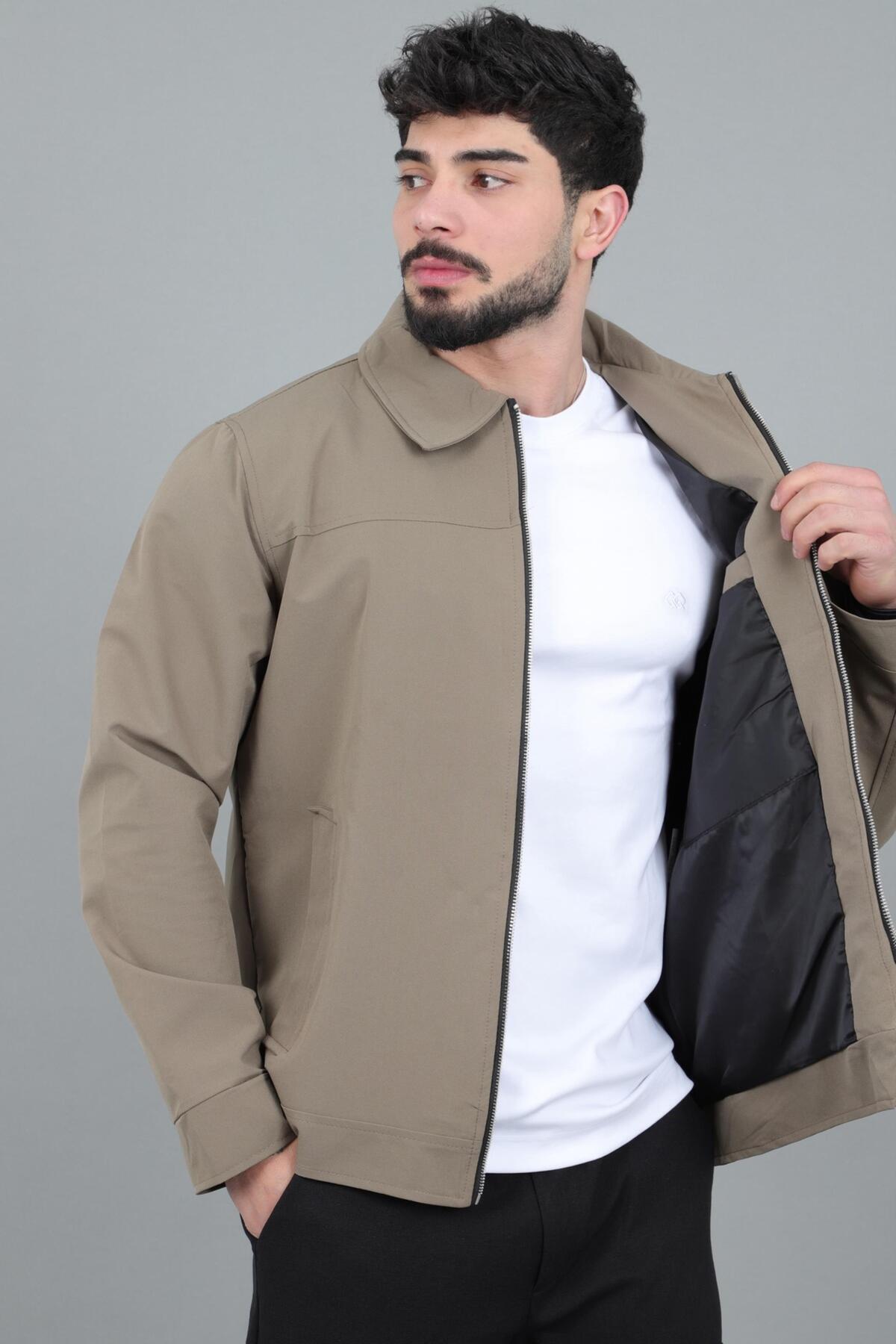 ژاکت فصلی زیپ دار یقه PLDP 3033_60390 — رنگارنگ — تصویر 4 از 6
