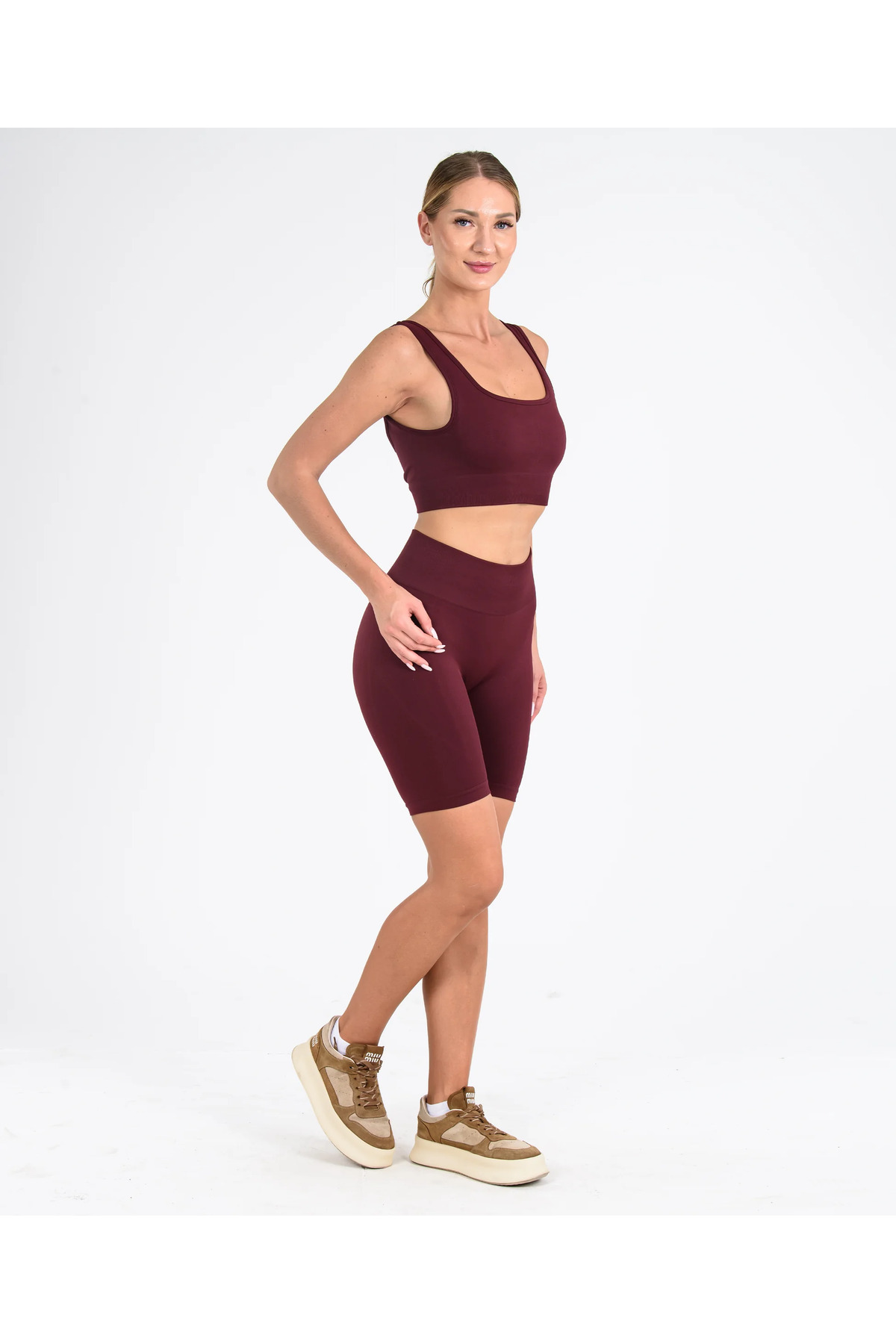 Leepsy Toparlayıcı Seamless Spor Şort Tayt - Form Şort
