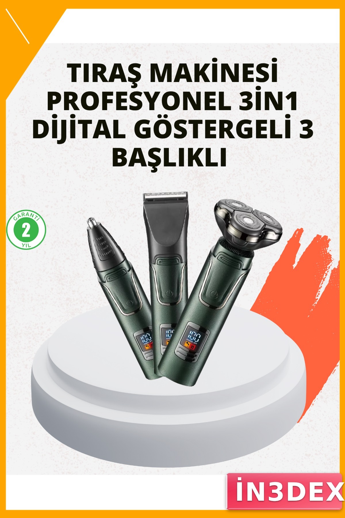 Şarjlı Çok Amaçlı Tıraş Makinesi Saç Sakal Burun Kesme