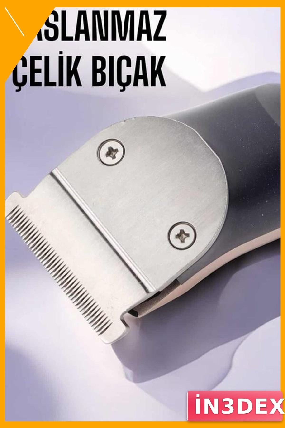 Şarjlı Saç ve Sakal Tıraş Makinesi Paslanmaz Çelik Bıçaklı