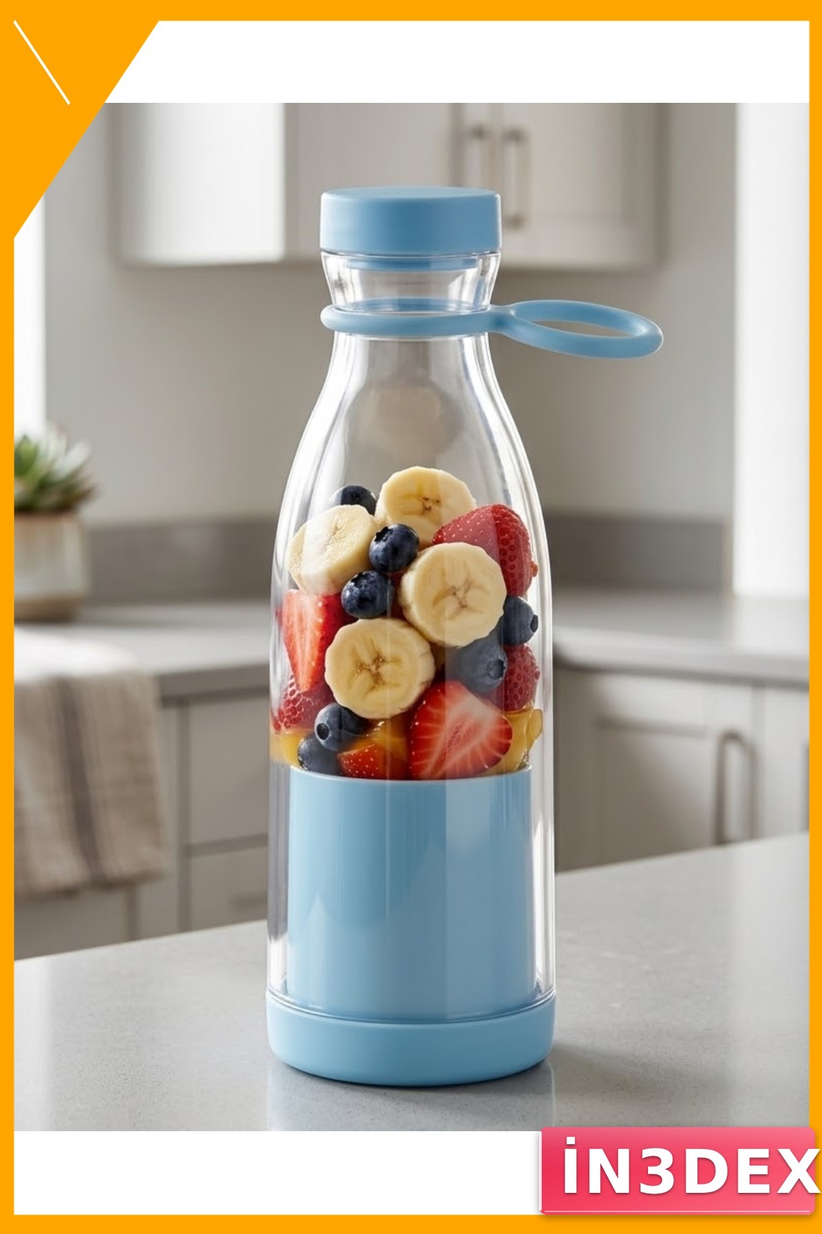 Taşınabilir Şarjlı Blender 380 ml USB Kablosuz Smoothie Karıştırıcı