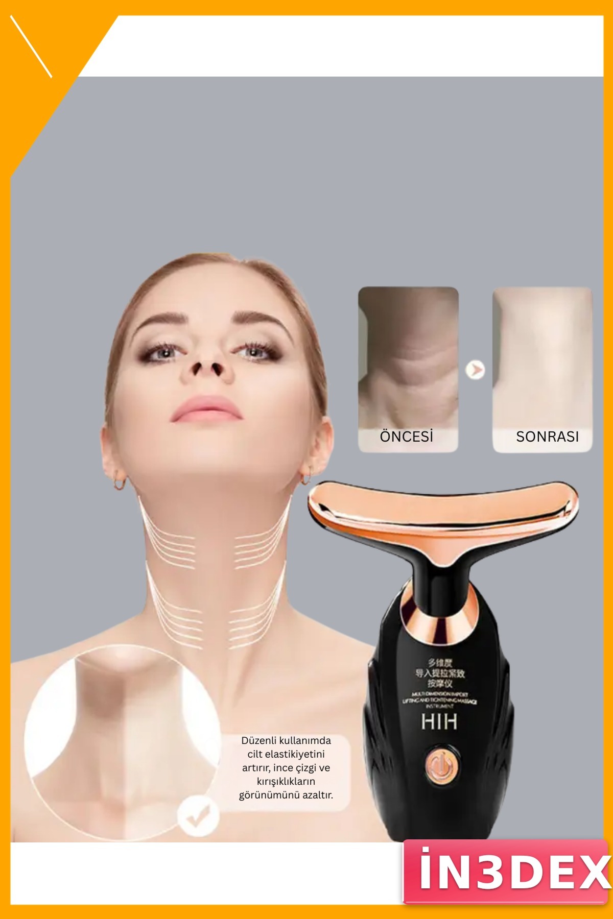 Yüz Masaj Cihazı Serum Emilimini Artıran Cilt Bakım Aleti